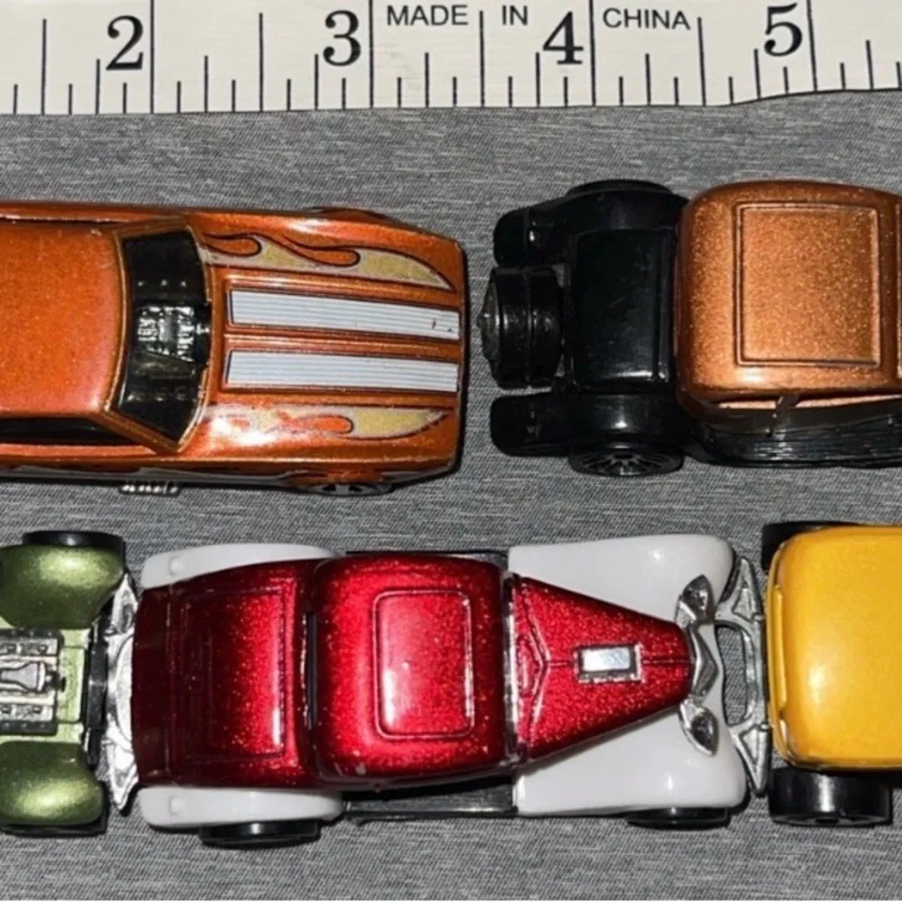 Lot Of 5 Hot Wheels Car Toys Vicky, Midnight Otto, Mustang, Bugatti